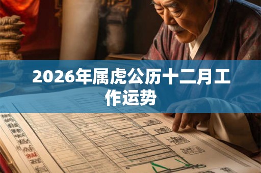 2026年属虎公历十二月工作运势