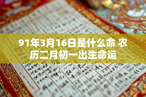 91年3月16日是什么命 农历二月初一出生命运