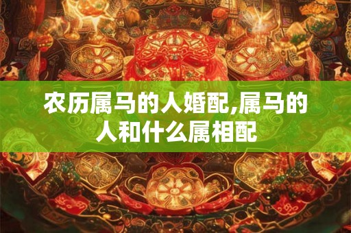 农历属马的人婚配,属马的人和什么属相配