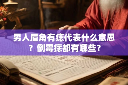 男人眉角有痣代表什么意思？倒霉痣都有哪些？