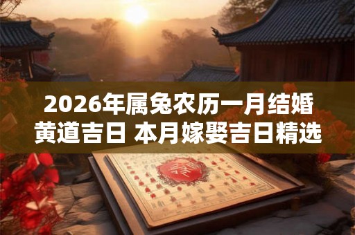 2026年属兔农历一月结婚黄道吉日 本月嫁娶吉日精选 2026年属兔农历一月结婚黄道吉日 本月嫁娶吉日精选