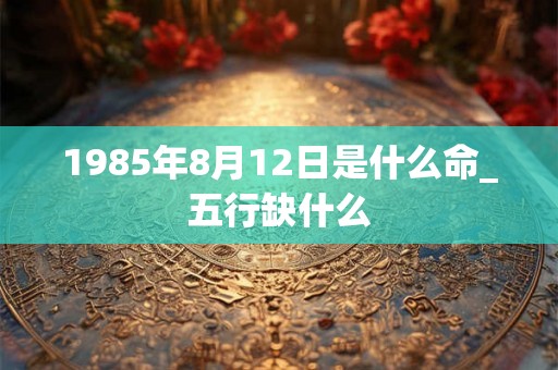 1985年8月12日是什么命_五行缺什么