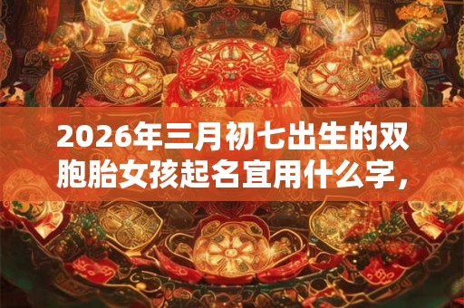 2026年三月初七出生的双胞胎女孩起名宜用什么字，五行属什么