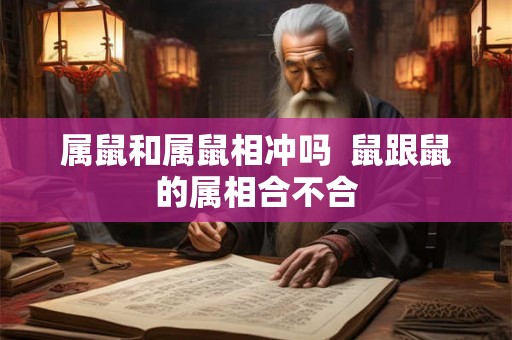 属鼠和属鼠相冲吗  鼠跟鼠的属相合不合