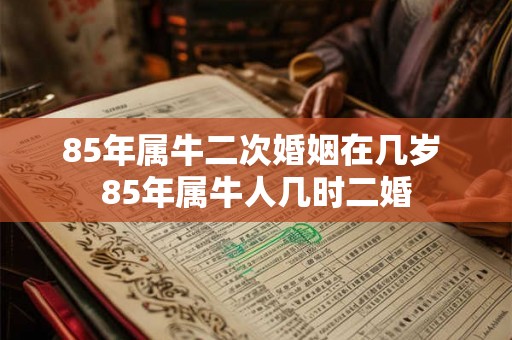 85年属牛二次婚姻在几岁 85年属牛人几时二婚 85年属牛二次婚姻在几岁 85年属牛人几时二婚