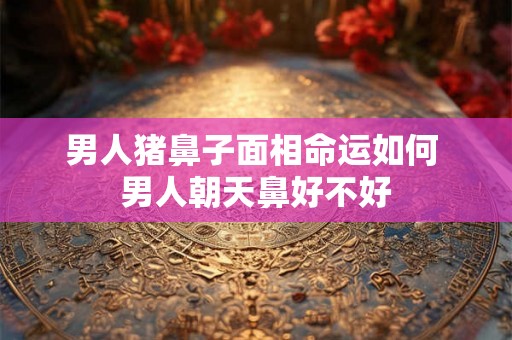 男人猪鼻子面相命运如何 男人朝天鼻好不好