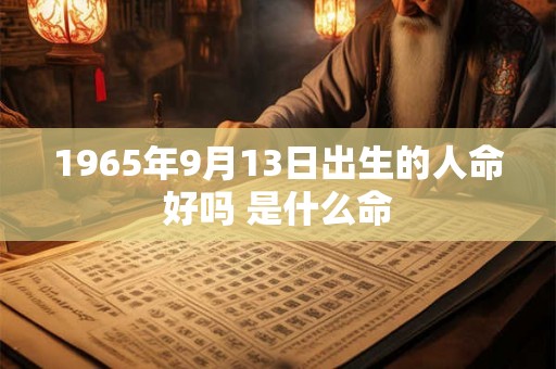 1965年9月13日出生的人命好吗 是什么命