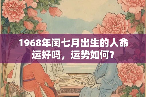 1968年闰七月出生的人命运好吗,运势如何? 1968年闰七月出生的人命运好吗,运势如何?