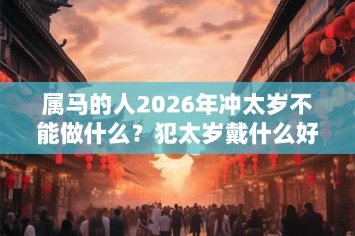 属马的人2026年冲太岁不能做什么？犯太岁戴什么好？