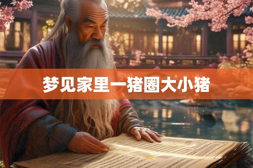 梦见家里一猪圈大小猪