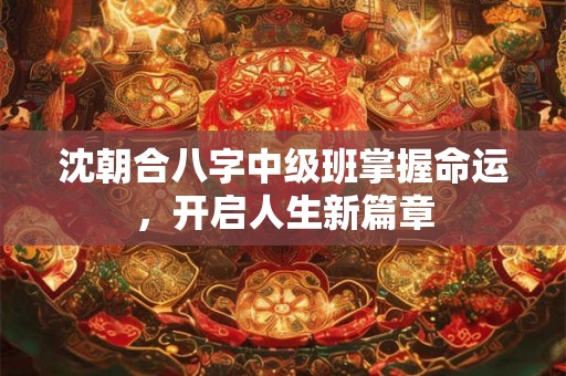 沈朝合八字中级班掌握命运，开启人生新篇章
