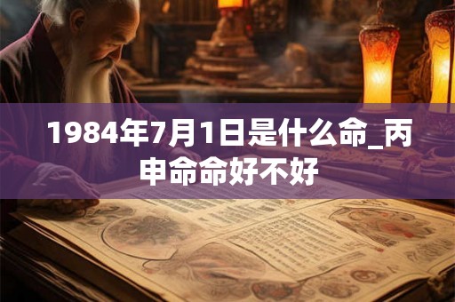 1984年7月1日是什么命_丙申命命好不好