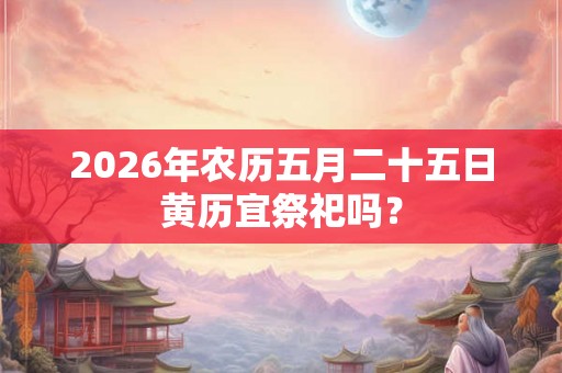 2026年农历五月二十五日黄历宜祭祀吗？