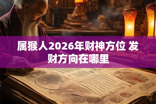 属猴人2026年财神方位 发财方向在哪里