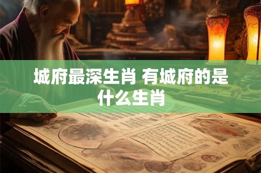 城府最深生肖 有城府的是什么生肖