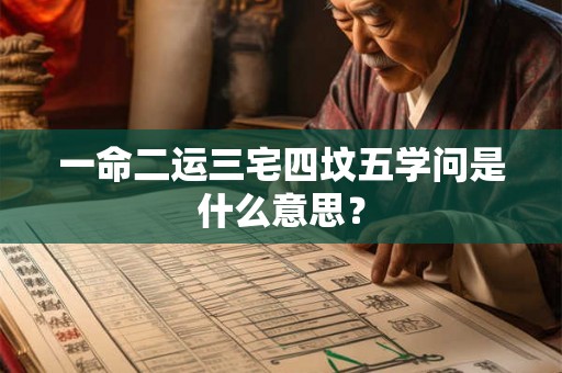 一命二运三宅四坟五学问是什么意思？