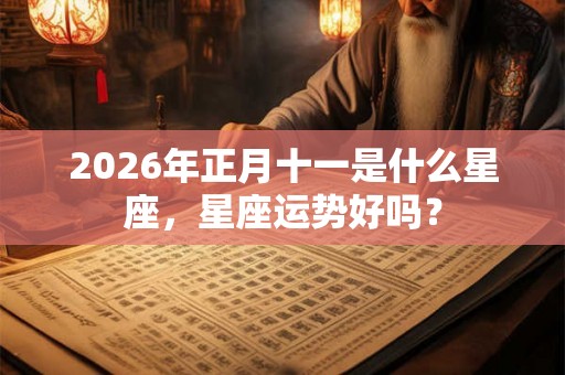 2026年正月十一是什么星座，星座运势好吗？