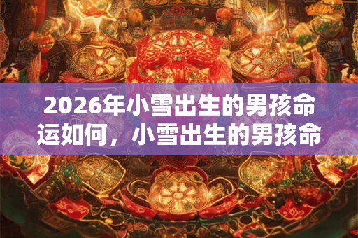 2026年小雪出生的男孩命运如何，小雪出生的男孩命理解析
