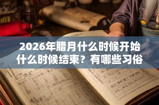 2026年腊月什么时候开始什么时候结束？有哪些习俗？