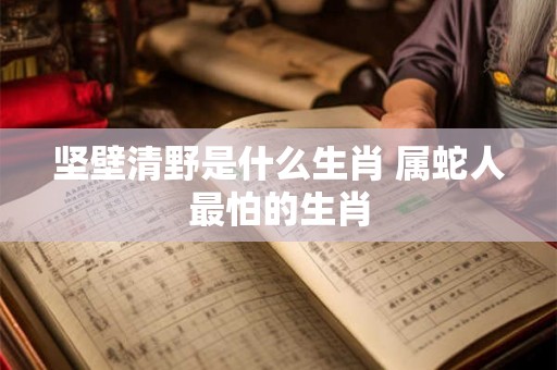 坚壁清野是什么生肖 属蛇人最怕的生肖
