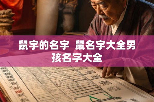 鼠字的名字  鼠名字大全男孩名字大全