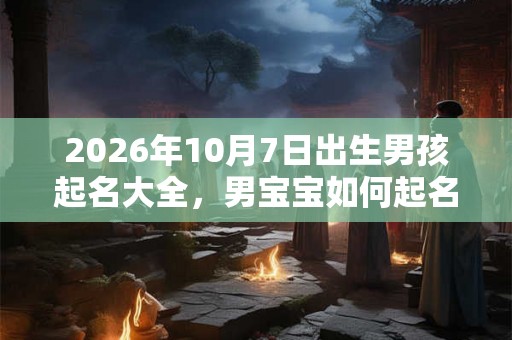 2026年10月7日出生男孩起名大全,男宝宝如何起名? 2026年10月7日出生男孩起名大全,男宝宝如何起名?