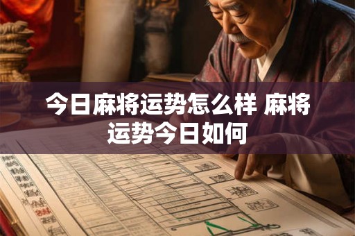 今日麻将运势怎么样 麻将运势今日如何