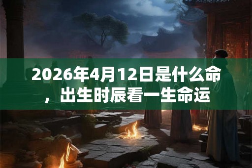 2026年4月12日是什么命,出生时辰看一生命运 2026年4月12日是什么命,出生时辰看一生命运