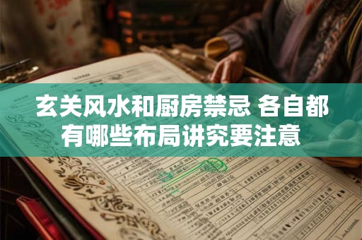 玄关风水和厨房禁忌 各自都有哪些布局讲究要注意