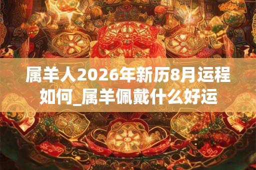 属羊人2026年新历8月运程如何_属羊佩戴什么好运