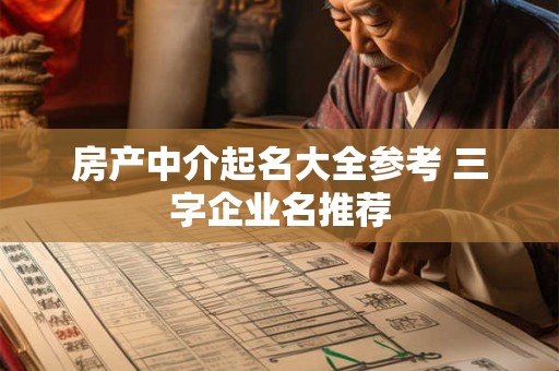 房产中介起名大全参考 三字企业名推荐