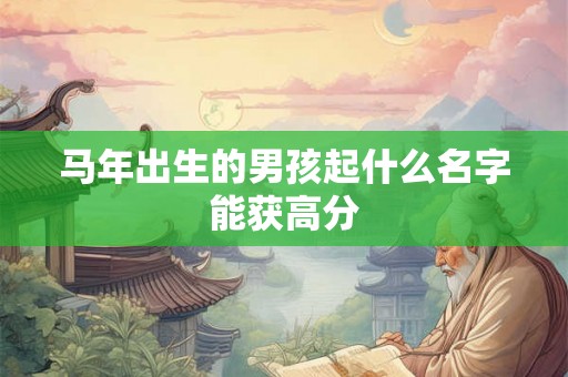 马年出生的男孩起什么名字能获高分 马年出生的男孩起什么名字能获高分