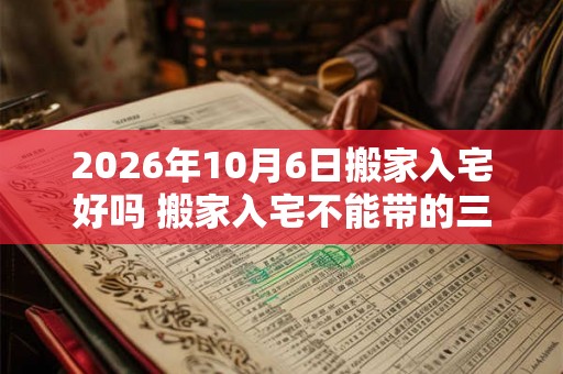 2026年10月6日搬家入宅好吗 搬家入宅不能带的三件东西