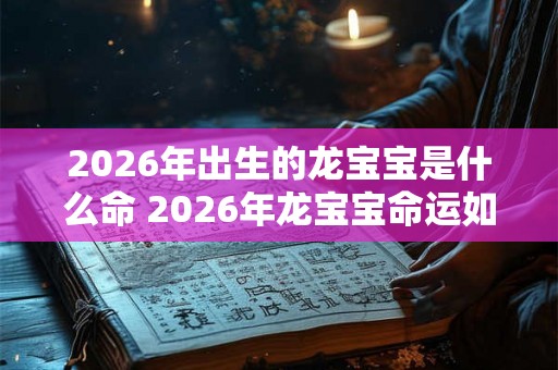 2026年出生的龙宝宝是什么命 2026年龙宝宝命运如何
