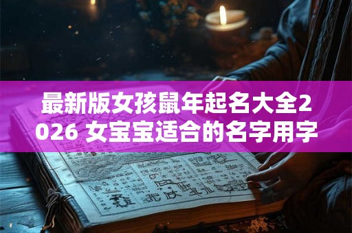 最新版女孩鼠年起名大全2026 女宝宝适合的名字用字