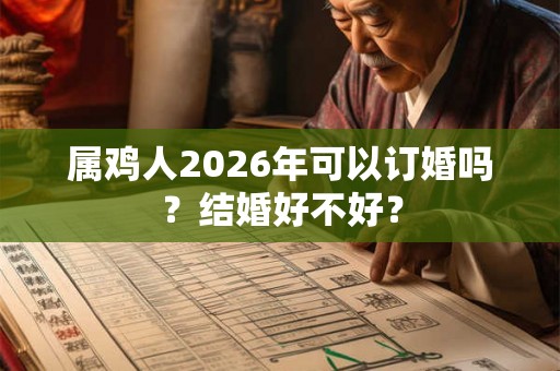 属鸡人2026年可以订婚吗？结婚好不好？