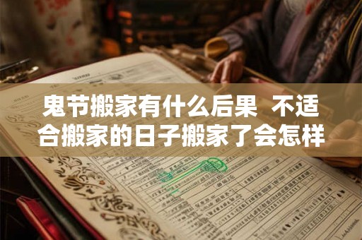 鬼节搬家有什么后果  不适合搬家的日子搬家了会怎样