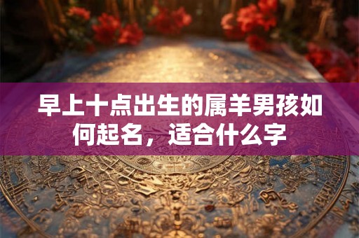 早上十点出生的属羊男孩如何起名，适合什么字