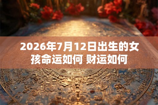 2026年7月12日出生的女孩命运如何 财运如何