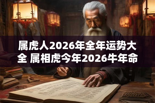 属虎人2026年全年运势大全 属相虎今年2026牛年命运怎么样