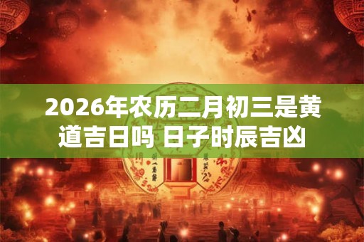 2026年农历二月初三是黄道吉日吗 日子时辰吉凶