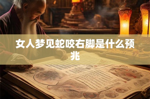 女人梦见蛇咬右脚是什么预兆