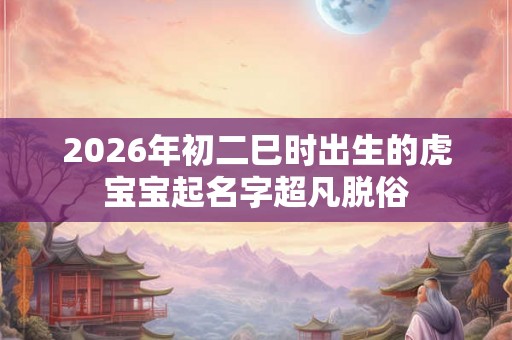 2026年初二巳时出生的虎宝宝起名字超凡脱俗