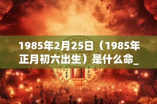 1985年2月25日（1985年正月初六出生）是什么命_命运如何