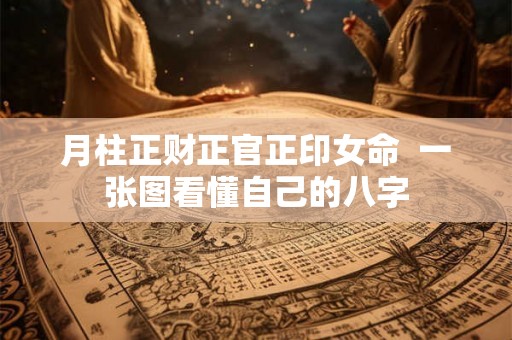 月柱正财正官正印女命  一张图看懂自己的八字