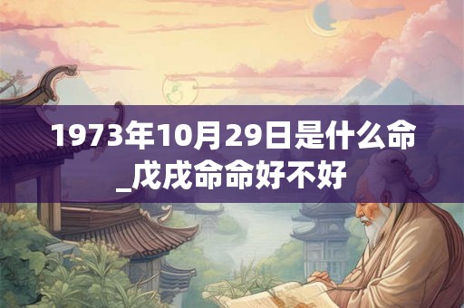 1973年10月29日是什么命_戊戌命命好不好