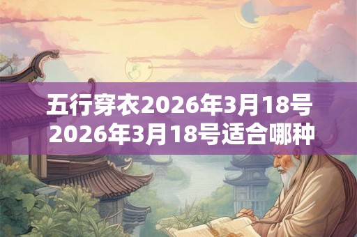 五行穿衣2026年3月18号 2026年3月18号适合哪种五行穿衣