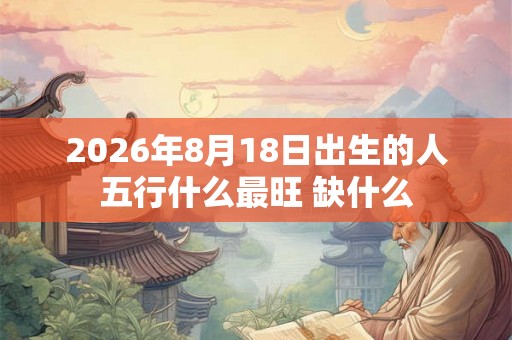 2026年8月18日出生的人五行什么最旺 缺什么