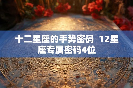 十二星座的手势密码  12星座专属密码4位