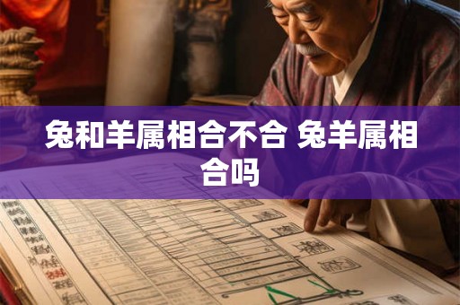 兔和羊属相合不合 兔羊属相合吗